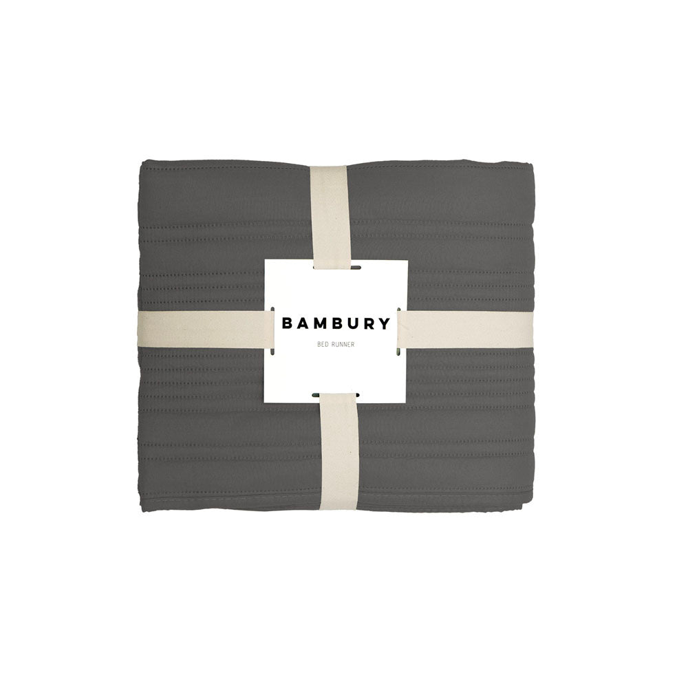 Flinders Bed Runner Charcoal - BAMBURY