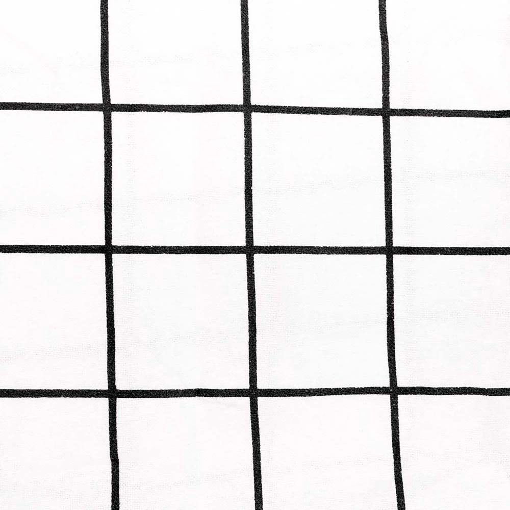 Grid Black Flannelette Fitted Sheet Set King - Bambury
