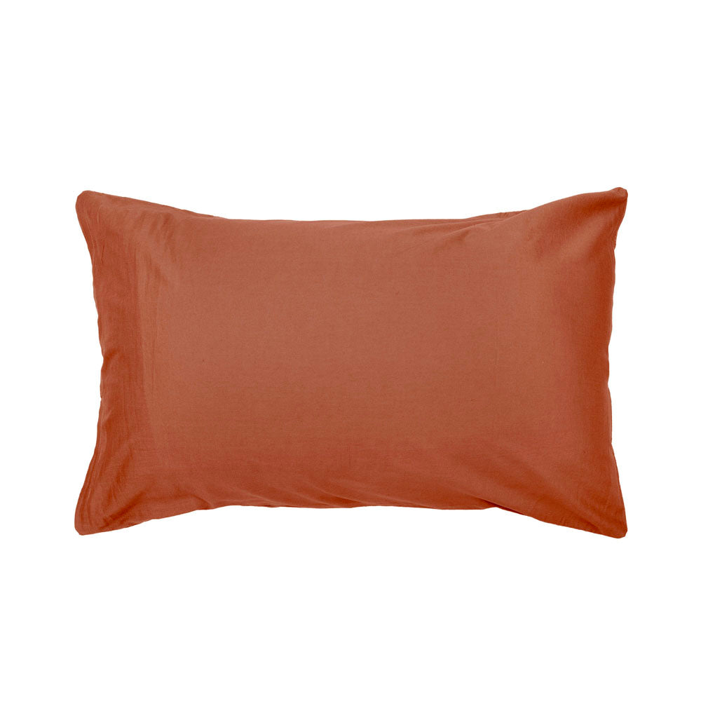 Luna Jacquard Duvet / Quilt Cover Set Rust King - Bambury