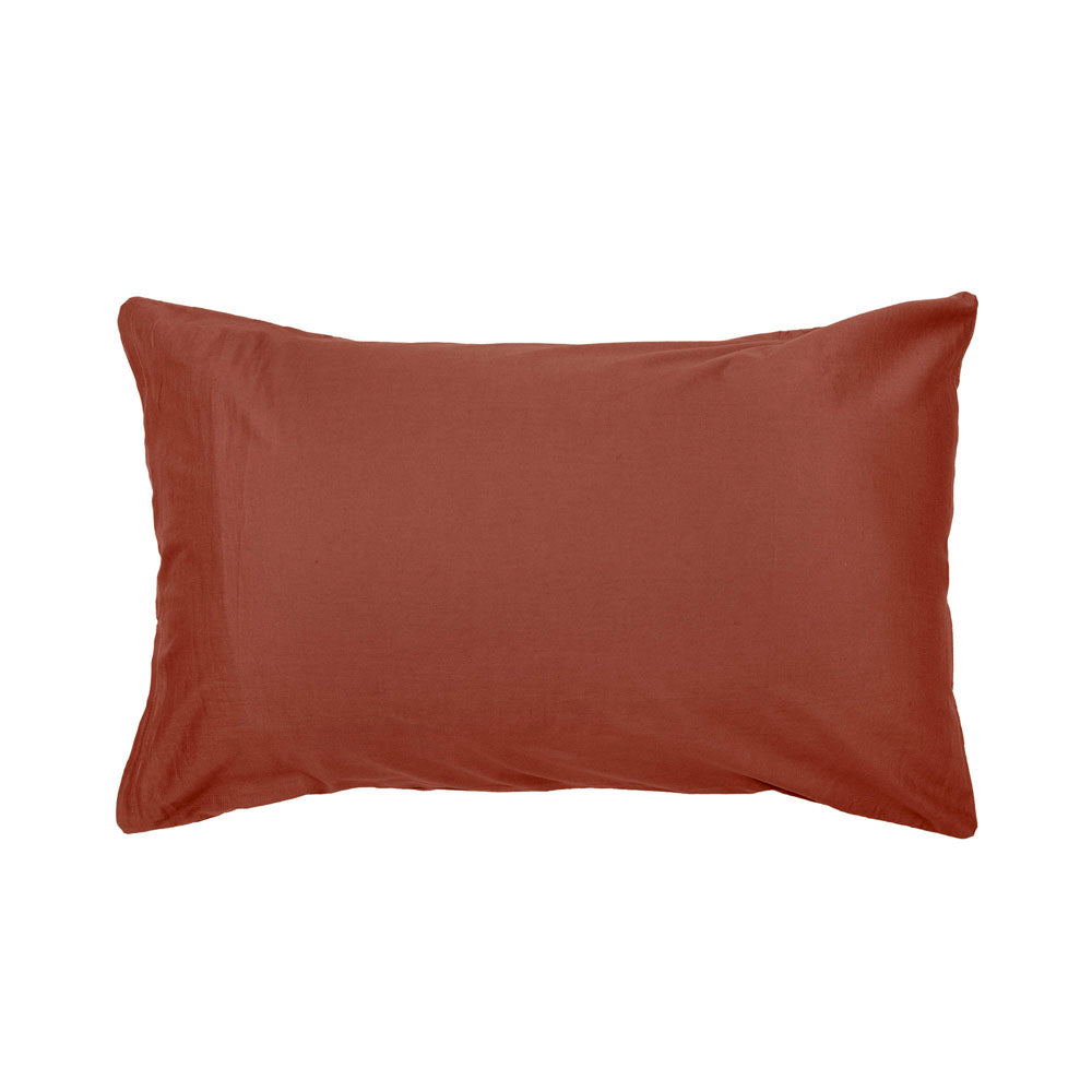 Trellis Jacquard Duvet / Quilt Cover Set Brick King - Bambury