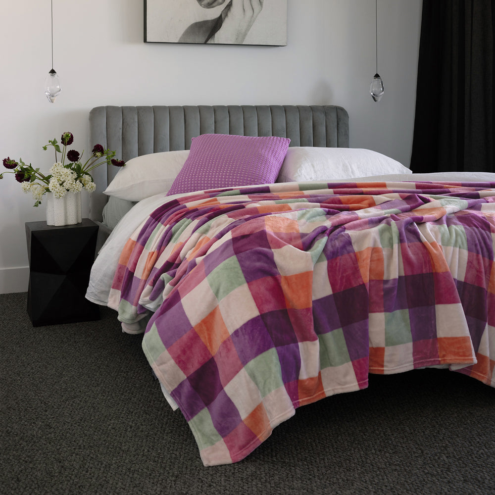 Charlie Ultraplush Blanket Sherbet Super King