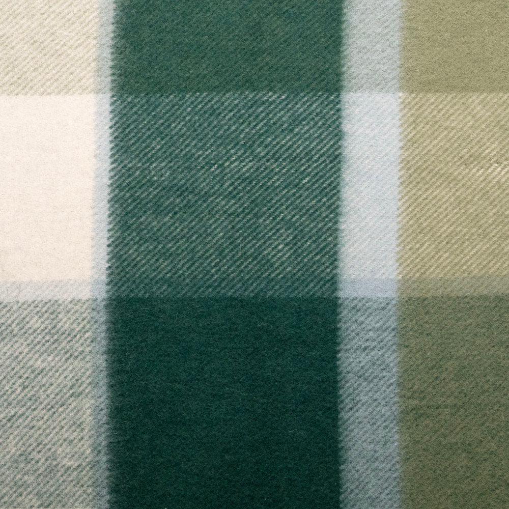 Nolan Wool Bamboo Blanket Forest Check King - Bambury