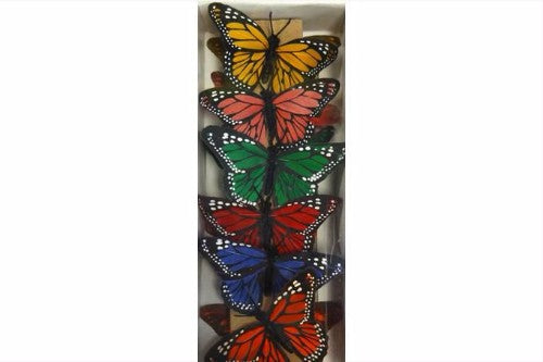 Feather Butterfly with Magnet x 12
