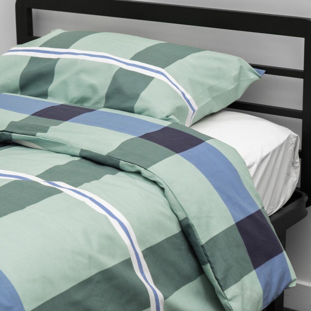 Weavers Studio Duvet Cover Set Single - Aqua