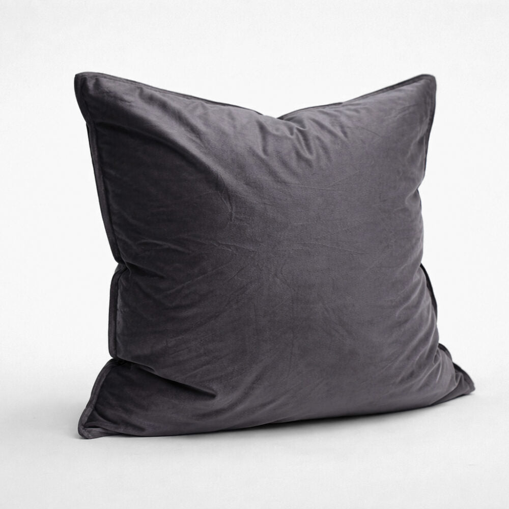 DreamGreen Verve Velvet Cushion Cover Pewter - Euro