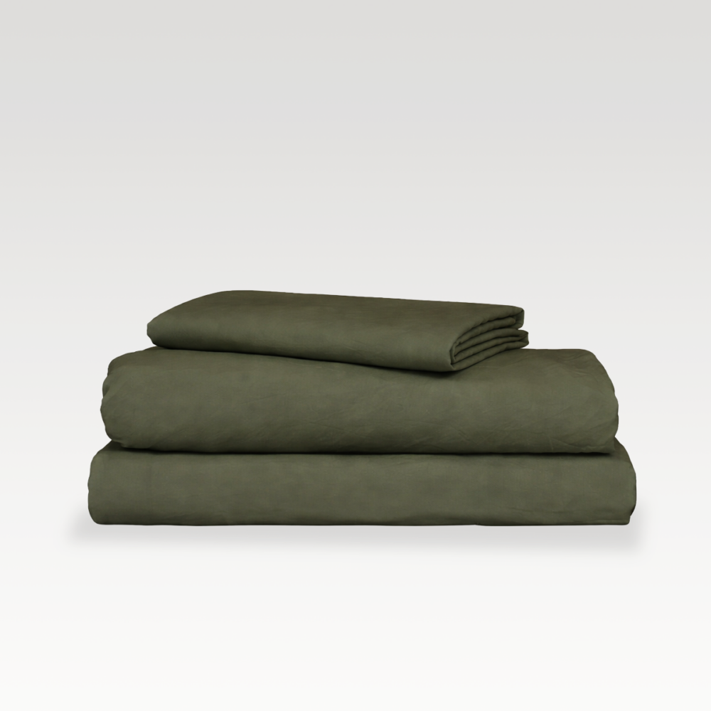 Weavers 90gsm FibreSoft Sheeting Set Olive - Queen