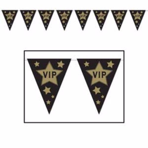 Banner Pennant VIP Gold Stars