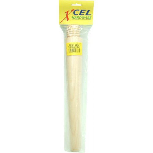 Bed Leg 330mm Pine Threaded 65x65mm