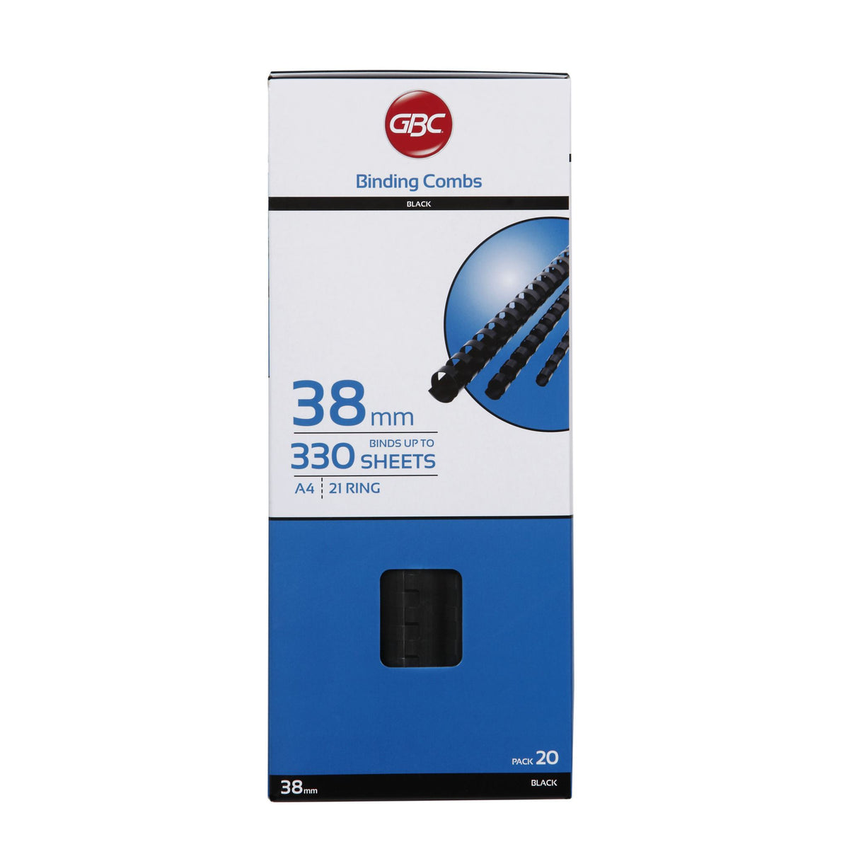 GBC Binding Comb 25mm Black Pk20