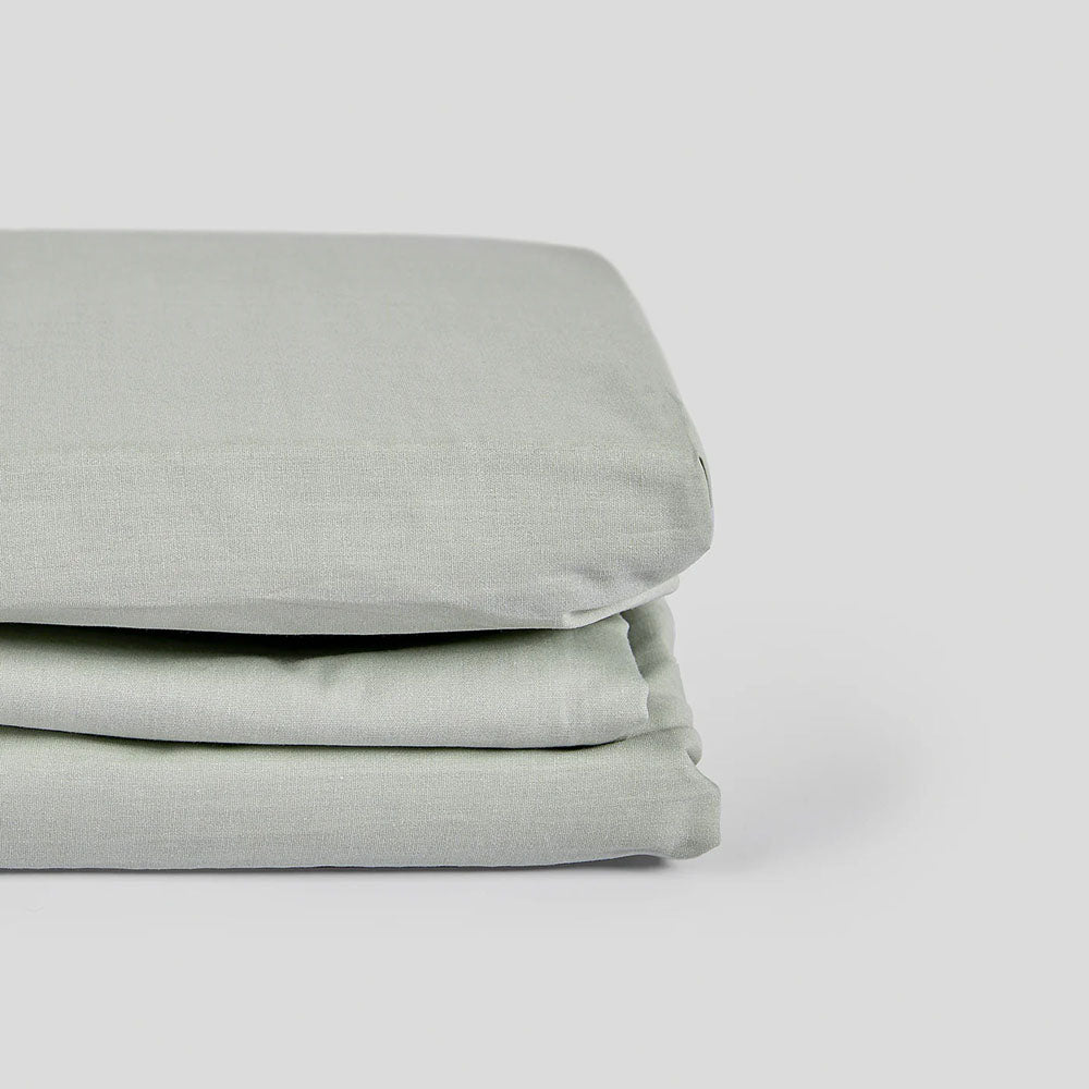 Desert Sage Fitted Sheet And Pillowcase Set Double - Bambury