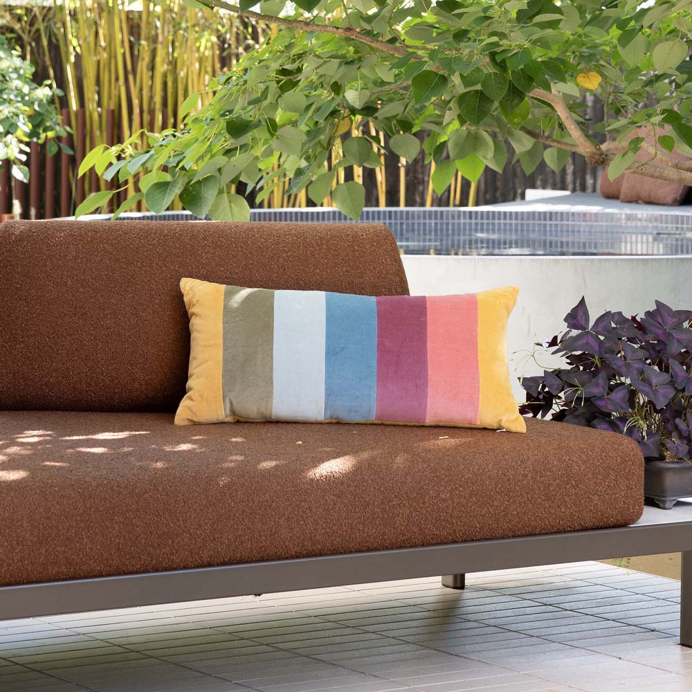 Cooper Cotton Velvet Rectangle Cushion 30 x 60cm Bambury - Lollipop