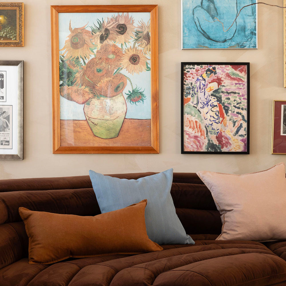 Eva Square Cushion Blue - BAMBURY