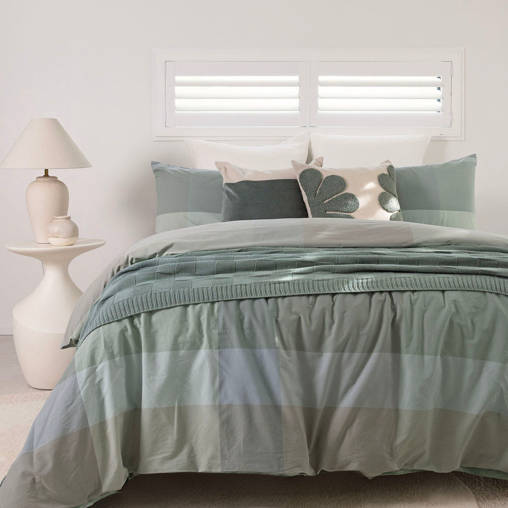 Florian Square Cushion Eucalyptus - BAMBURY