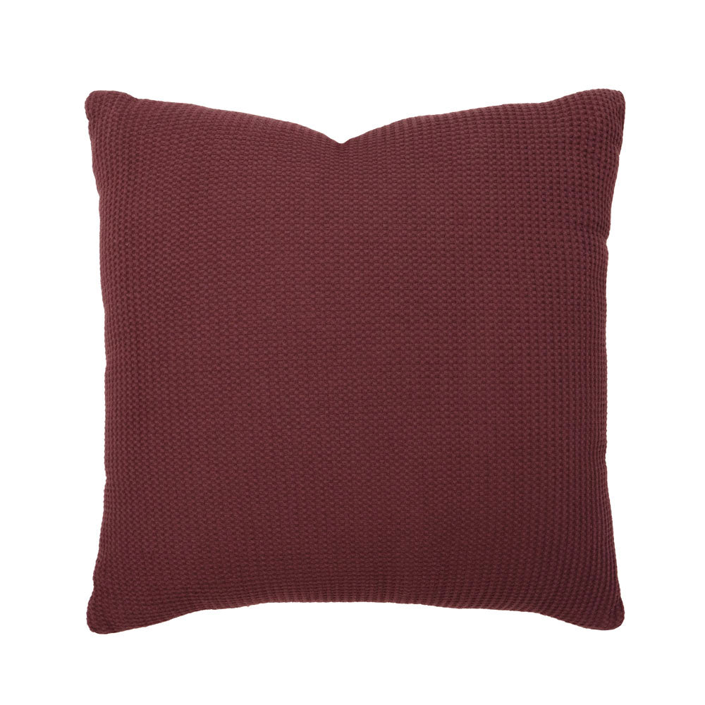 Milo Waffle Square Cushion Sangria - Bambury
