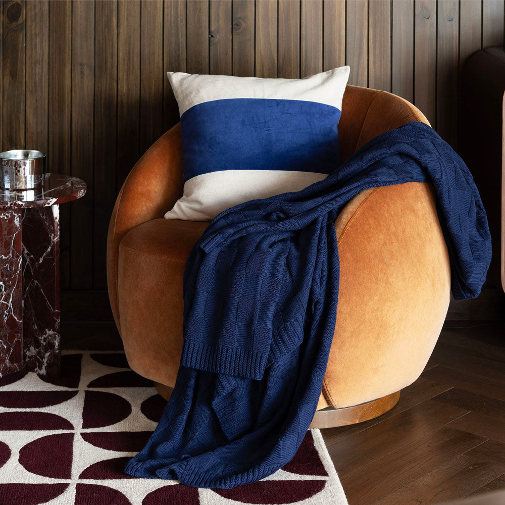 Solomon Throw Navy - BAMBURY