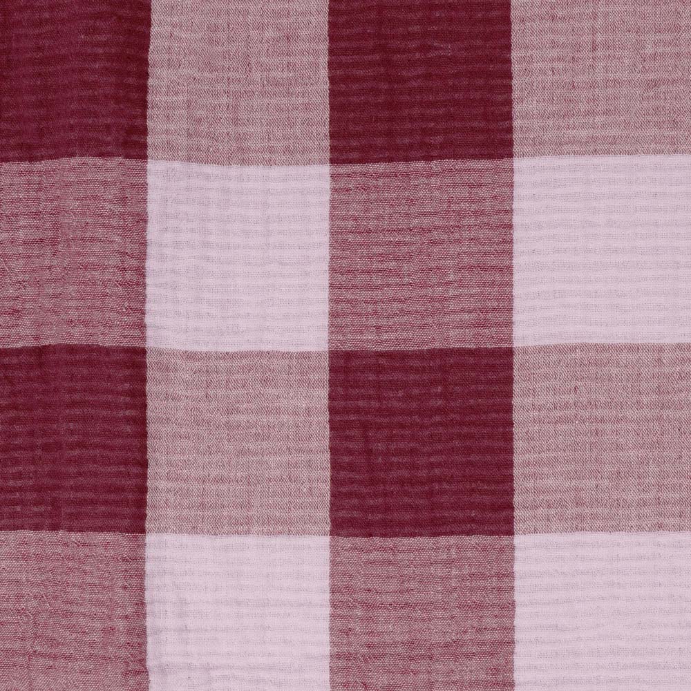 Willow Cotton Gauze Square Cushion 50 x 50cm Bambury - Berry