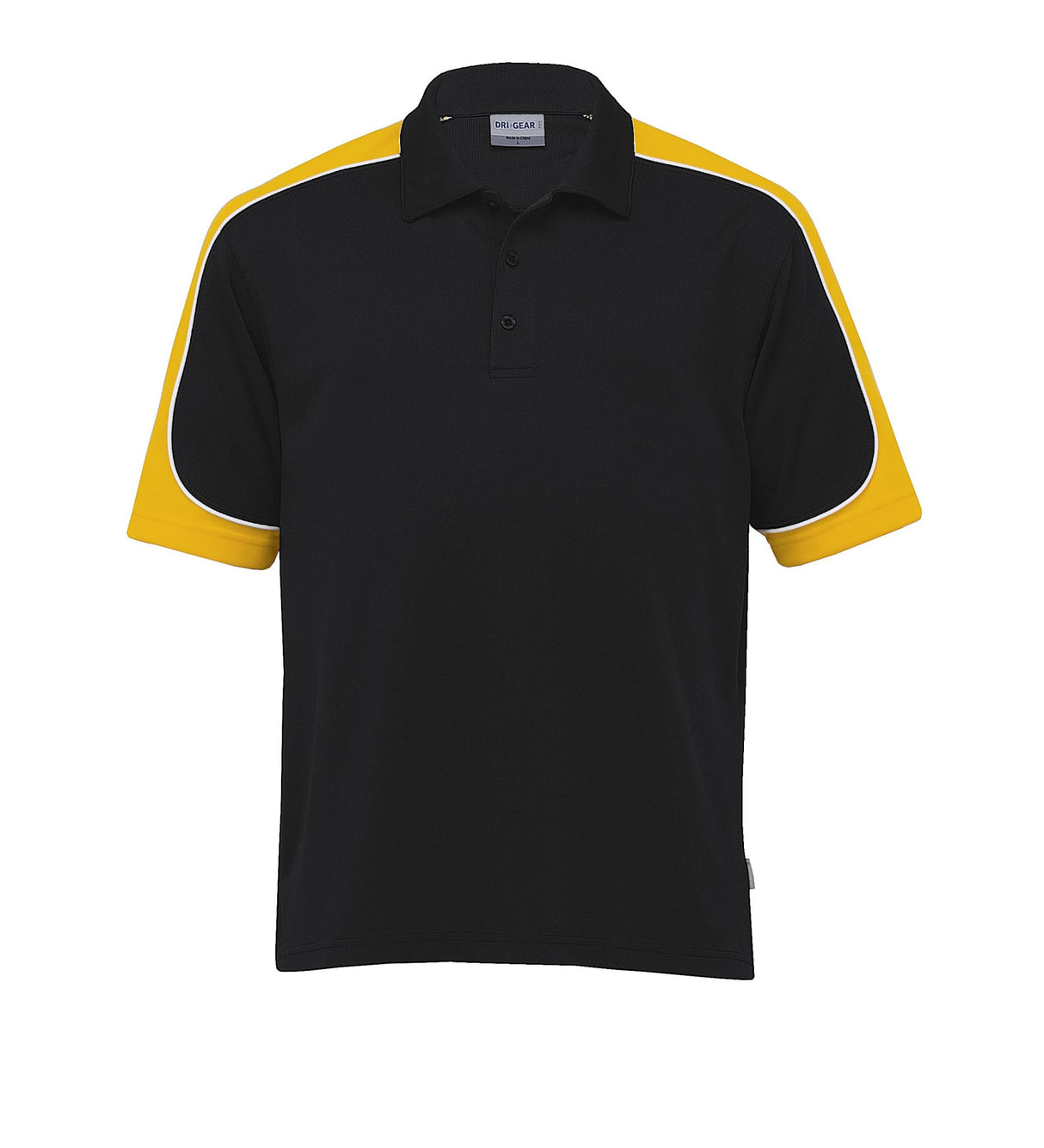 Dri Gear Challenger Polo black/gold/white - L