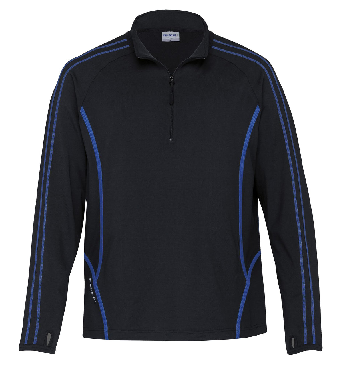 Dri Gear Reflex Zip Pullover - black/royal - S