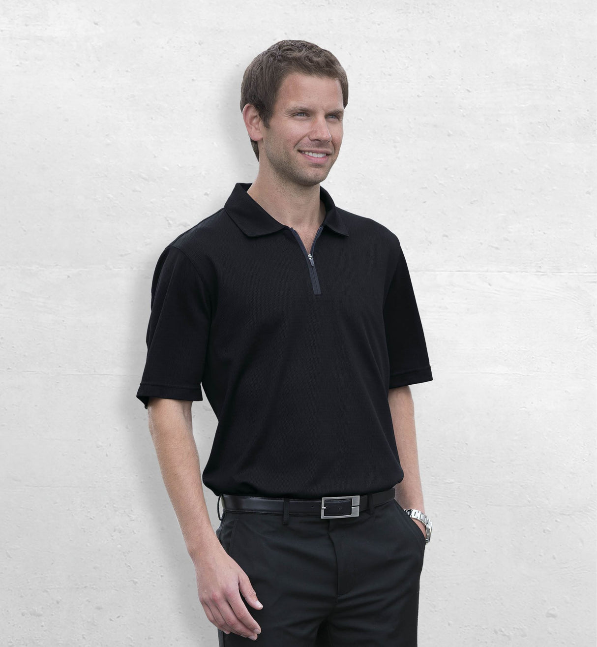 Dri Gear Trimmed Polo DGTP - black/charcoal - M