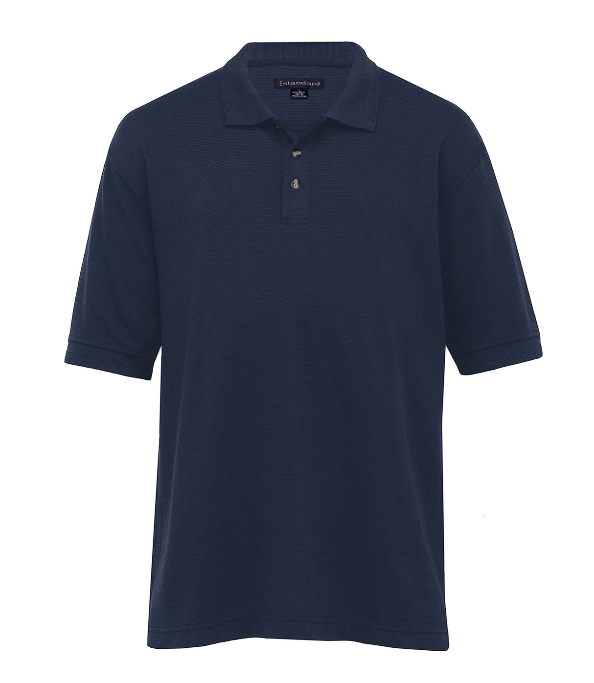 Jacquard Ottoman Balmoral Polo - Mens - navy - 3XL
