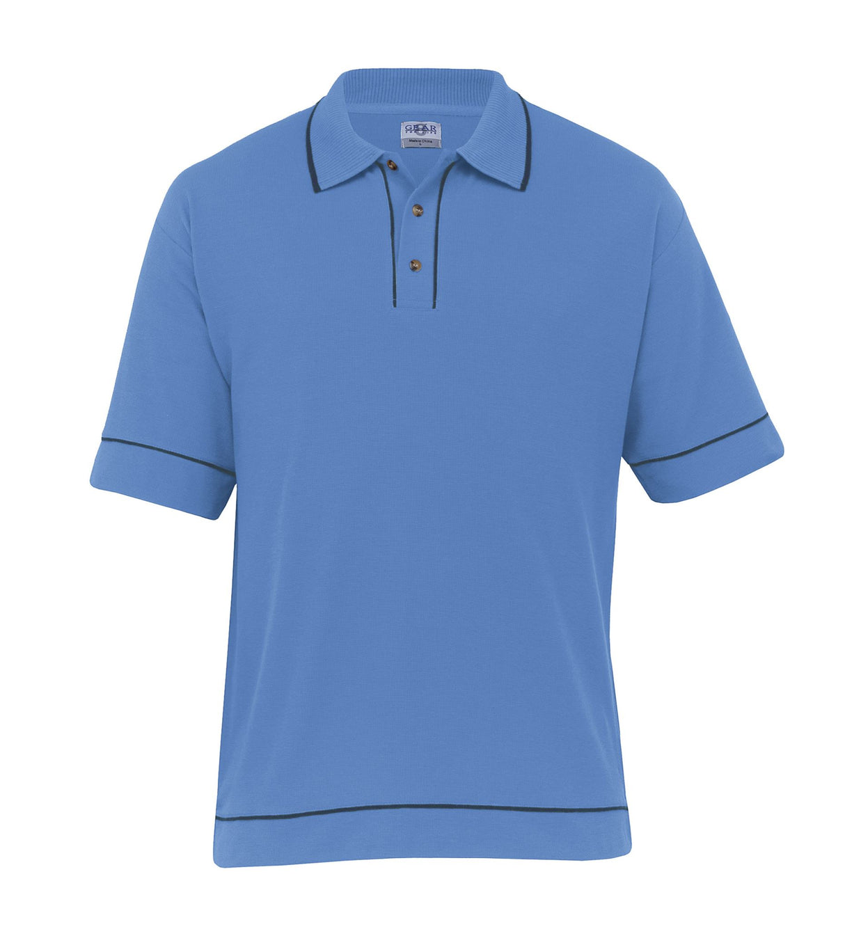Retro Waffle Polo - Mens - ocean/navy - 5XL
