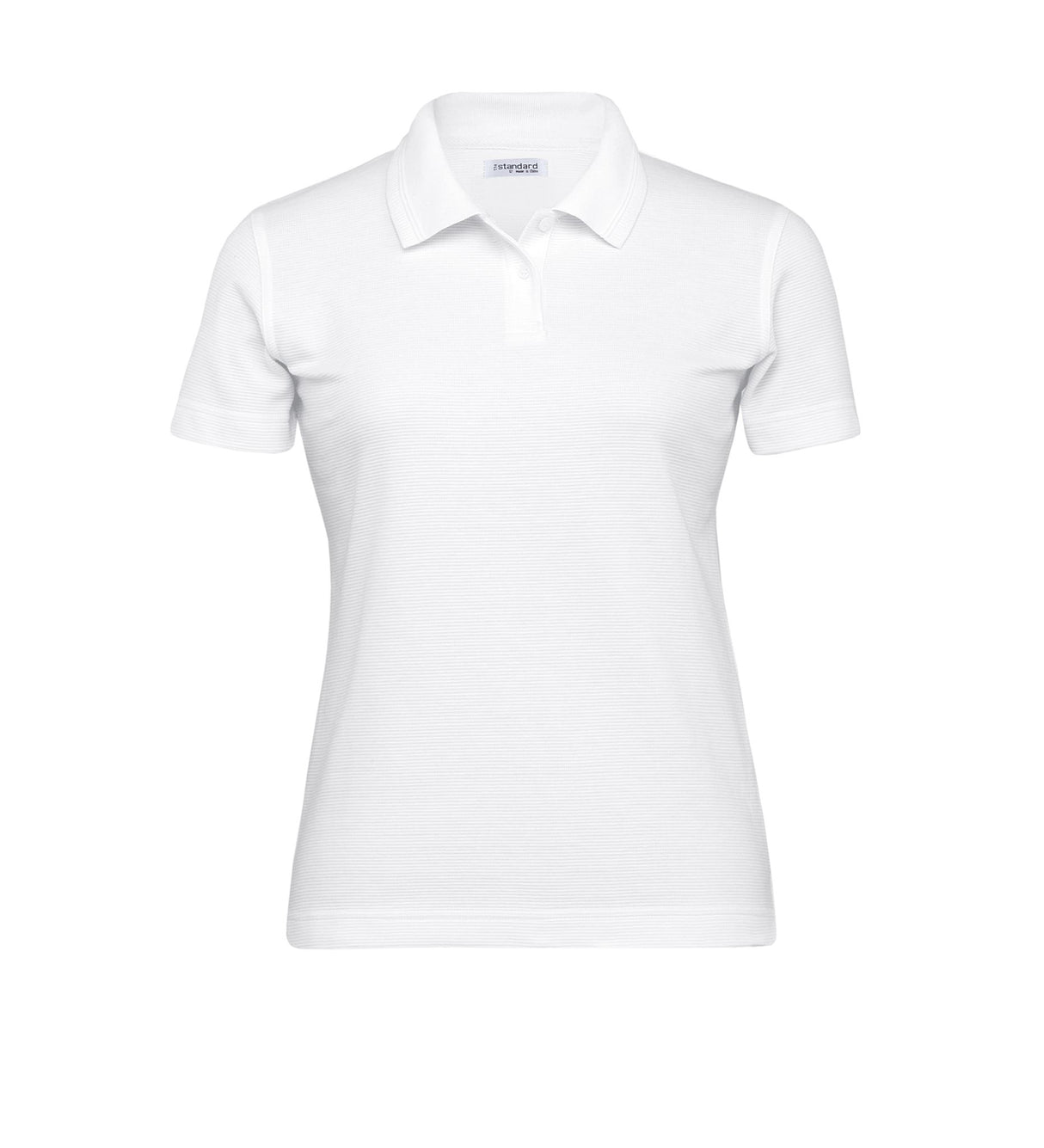 Jacquard Ottoman Balmoral Polo - Womens - white - 20