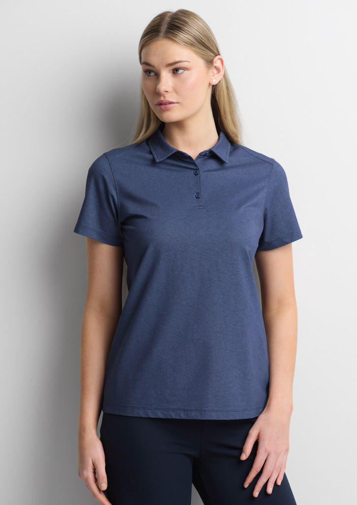 Venture Womens Short Sleeve Polo - Denim Blue