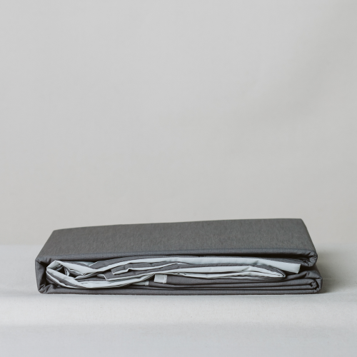 Reversible Duvet Set - Bedmates Double (Graphite/Silver)