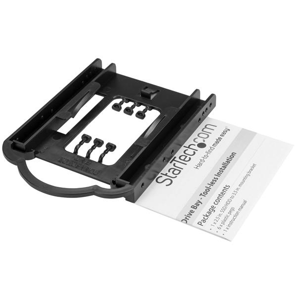 2.5" SSD/HDD Mounting Bracket for 3.5" Drive Bay - Tool-less Installation