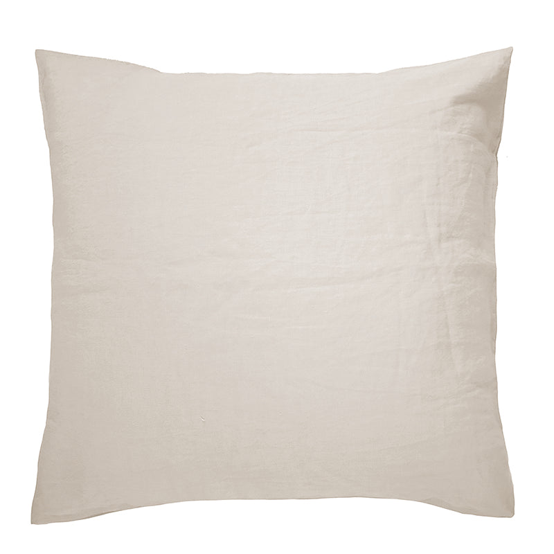 Linen Euro Pillowcase Pebble- Bambury