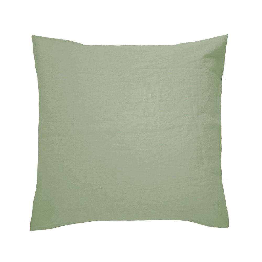 Linen Euro Pillowcase Sage - BAMBURY