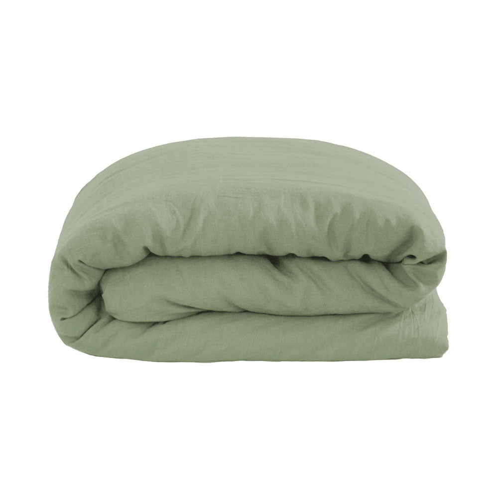 SKing Bed Linen Quilt / Duvet Cover Set Sage - BAMBURY