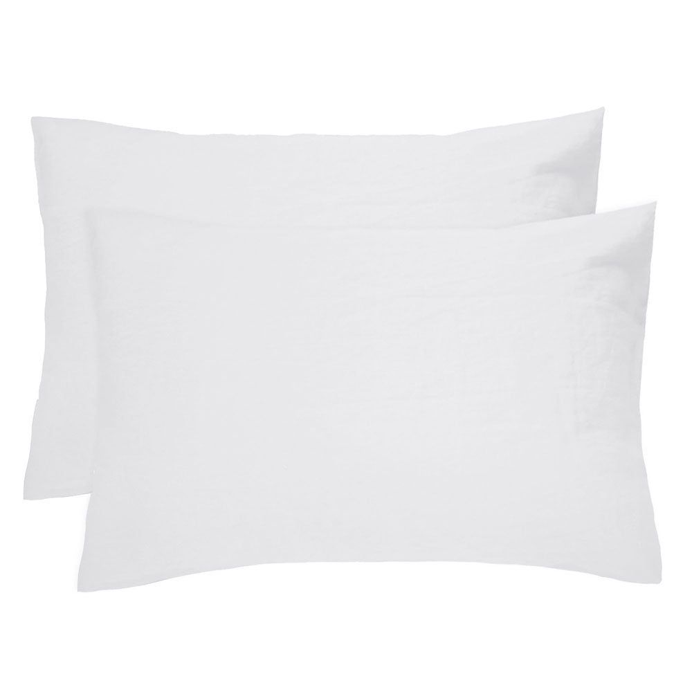 Queen Bed Linen Sheet Set White - BAMBURY
