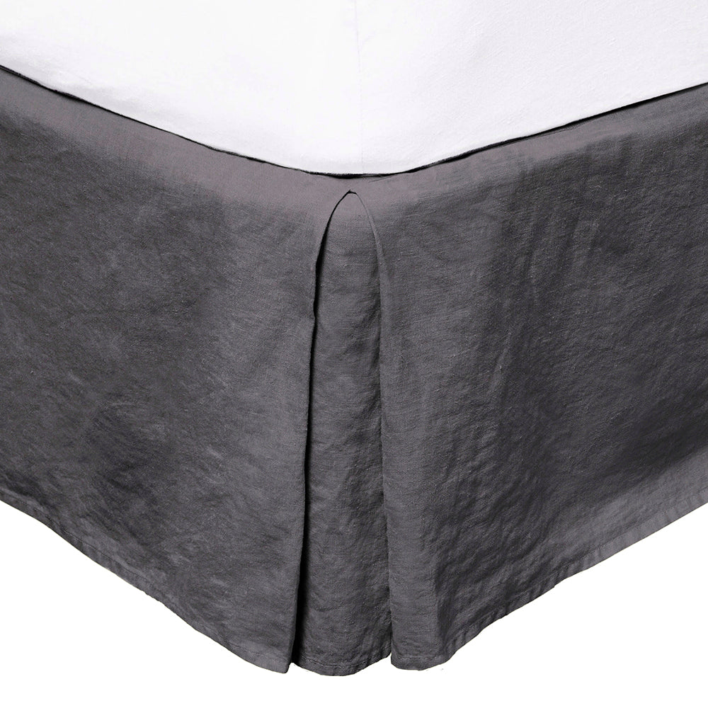 King Linen Valance Charcoal- Bambury