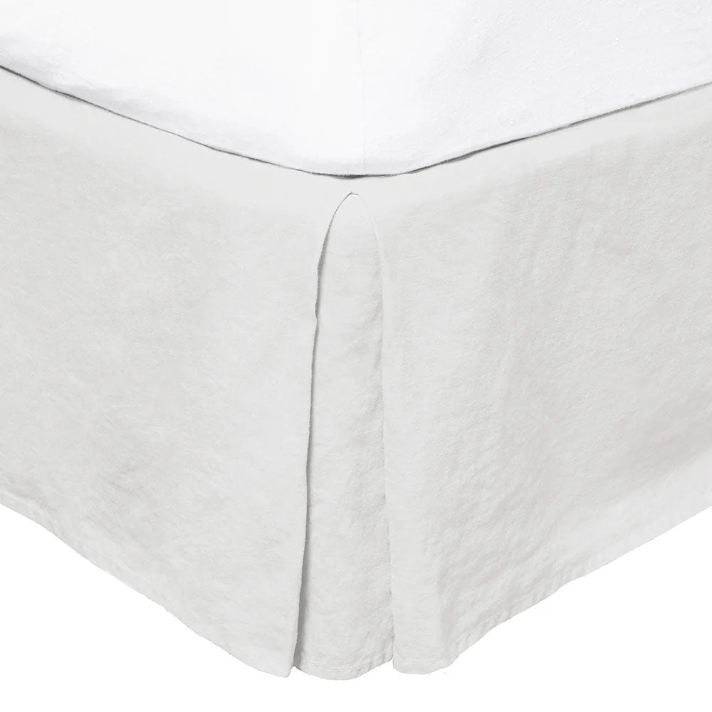 Queen Bed Linen Valance White - BAMBURY