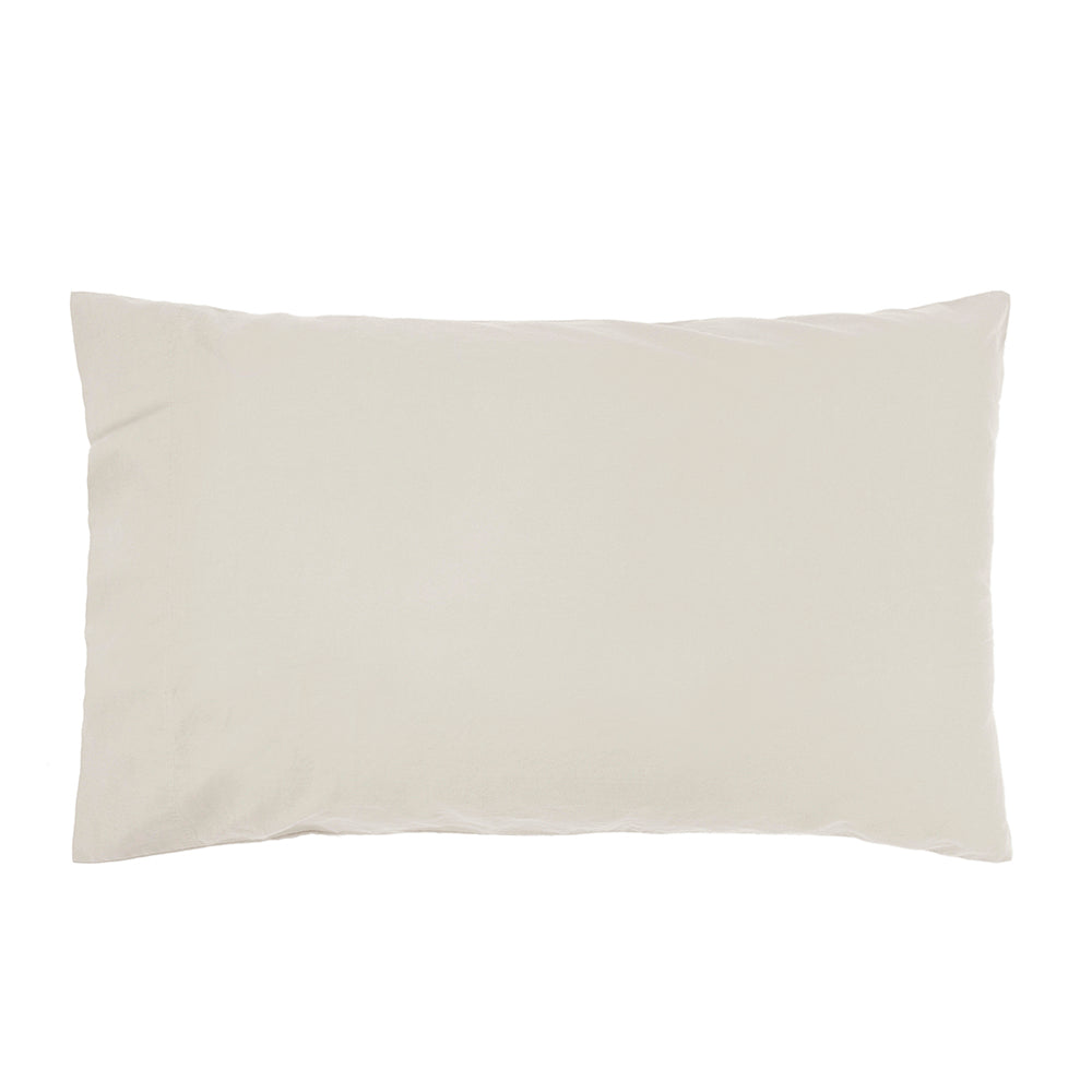 Double Temple Organic Cotton Quilt / Duvet Cover Set Pebble- Bambury