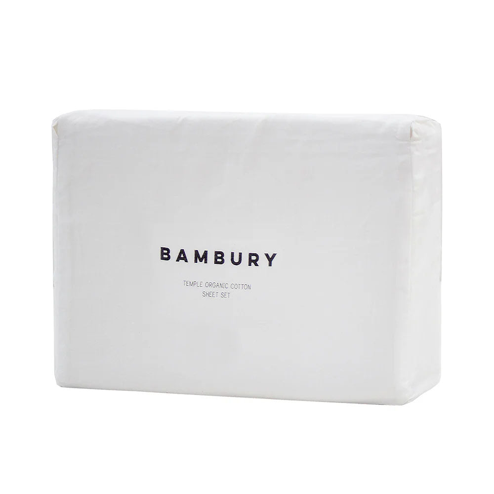 Split King BedTemple Organic Cotton Sheet Set Ivory - Bambury