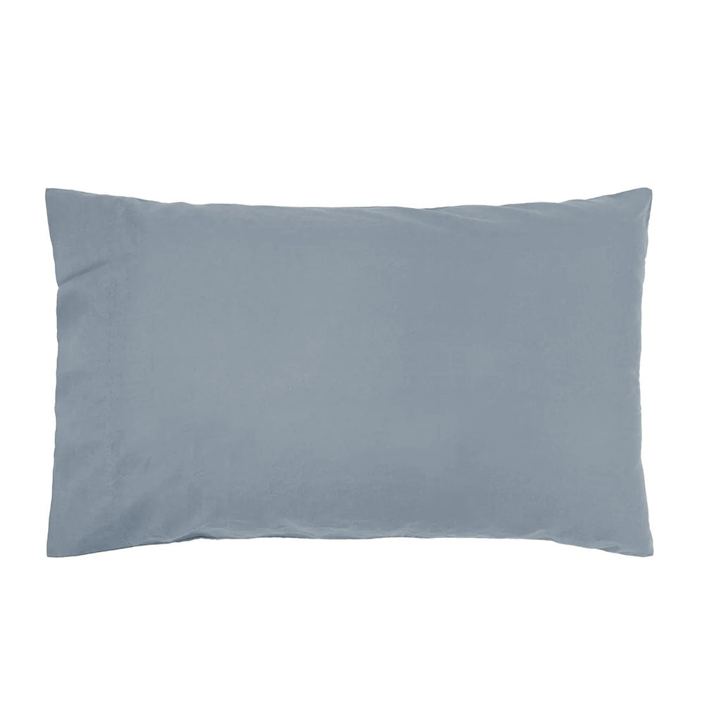 Split King BedTemple Organic Cotton Sheet Set Steel Blue - Bambury
