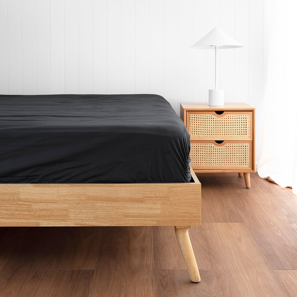 Queen Tru Fit Sheet Set Charcoal- Bambury