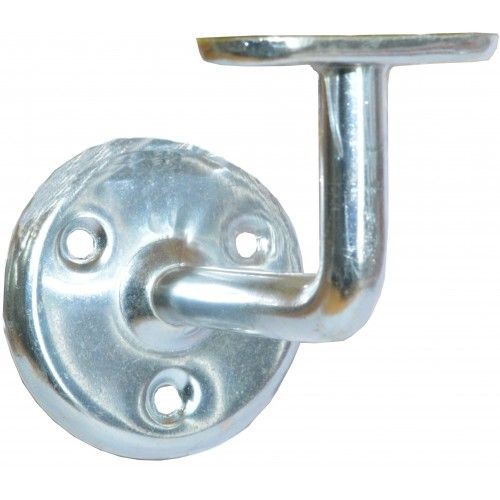 Zinc-plated 75mm handrail bracket for indoor use, combining strength, style, and durability for secure timber support.