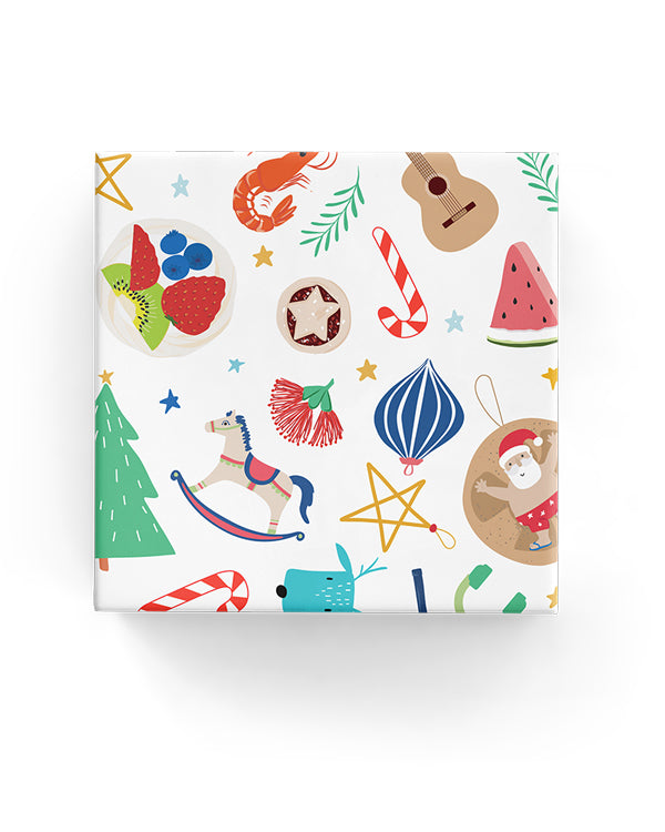 Wrap - Christmas Day White (60cm x 40mtrs)
