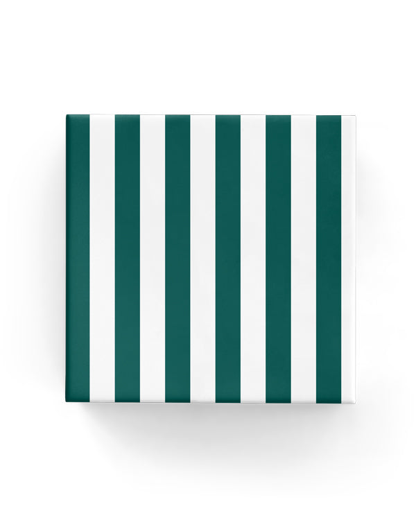 Wrap - Cafe Stripes on Matte Hunter Green (60cm x 40mtrs)