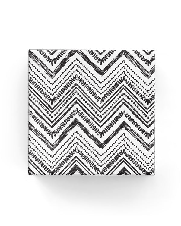 Wrap - Chevron Sketch Black (60cm x 40mtrs)