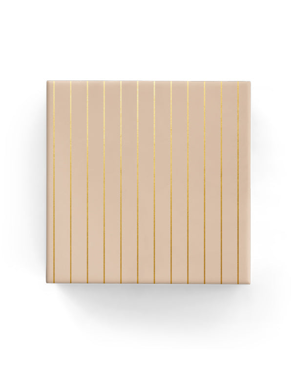 Wrap - Pinstripes Beige Gold (60cm x 40mtrs)