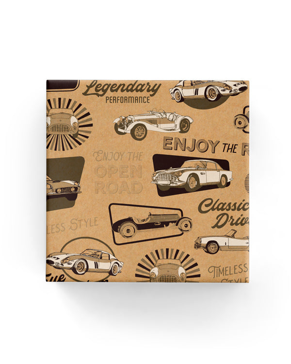 Wrap - Vintage Cars on Kraft (60cm x 40mtrs)