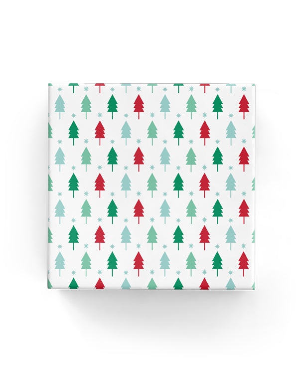 Wrap - Xmas Trees Green Red (60cm x 40mtrs)