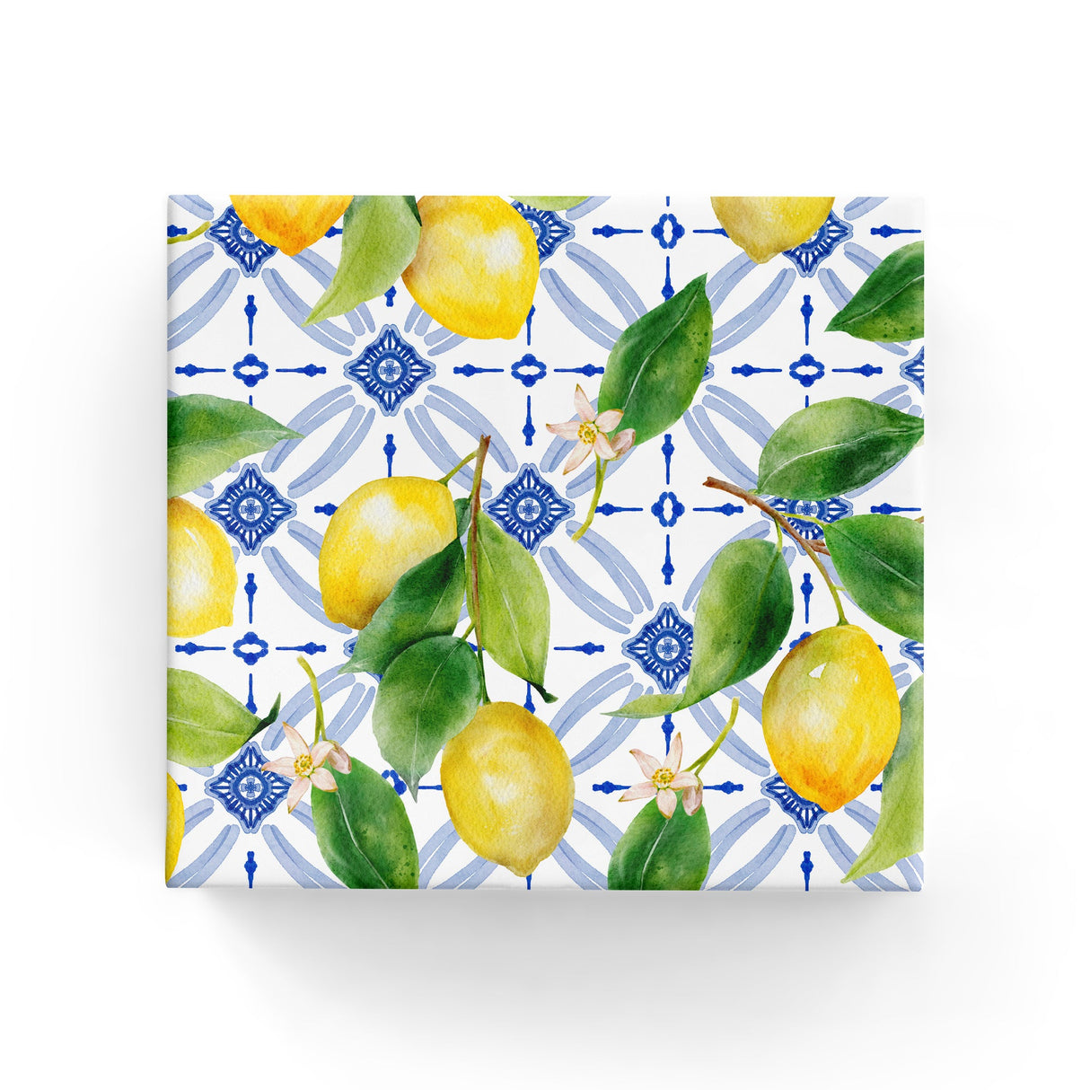 Wrap - Lemon Blue Tile (60cm x 40mtrs)