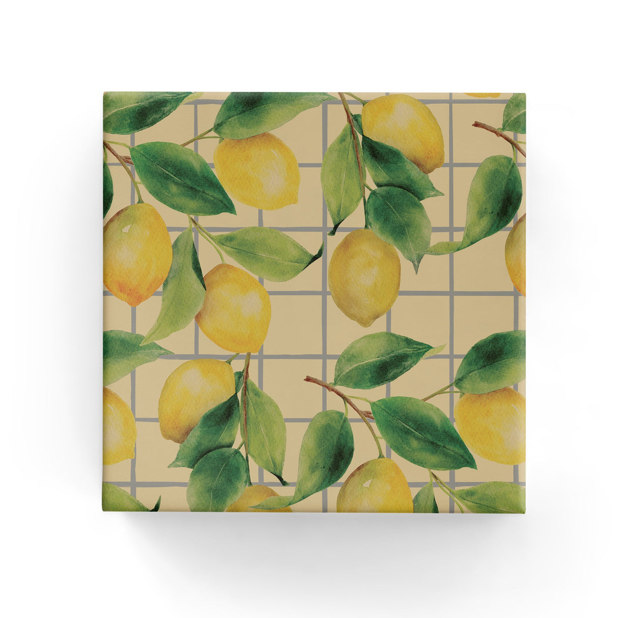 Wrap - Lemon Trellis on Kraft (60cm x 40mtrs)