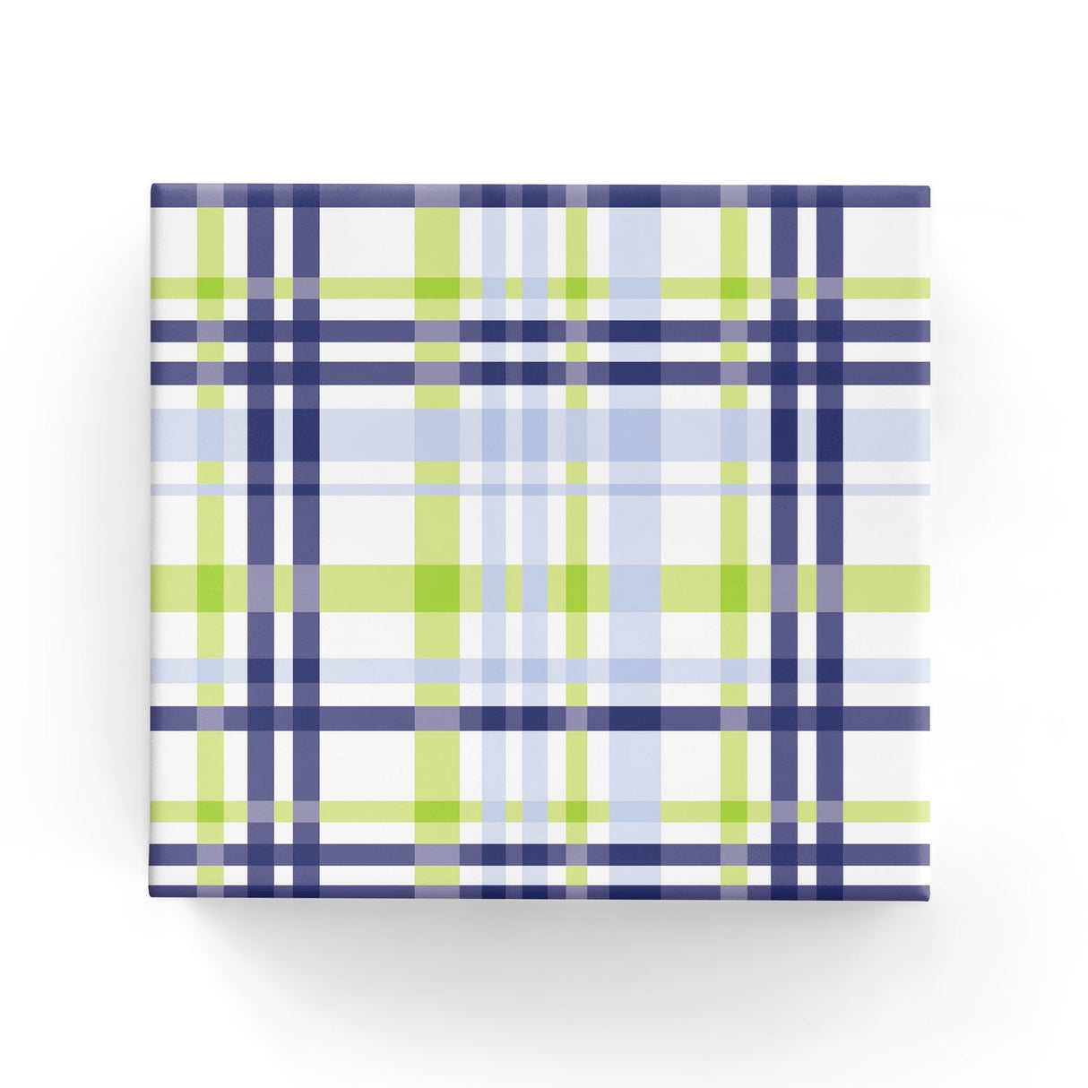 Wrap - Madras Check Navy/Green (60cm x 40mtrs)