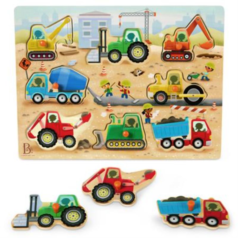 B. Wooden Puzzle - Construction Vehicle (Set of 2)